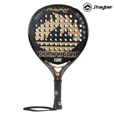 J'hayber Dominator 12K Black/Gold | Padel Racket afbeelding 1