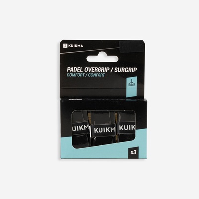 Padel overgrip comfort zwart x3 afbeelding 1