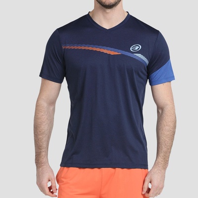 Technisch padelshirt met korte mouwen voor heren letra blauw afbeelding 1