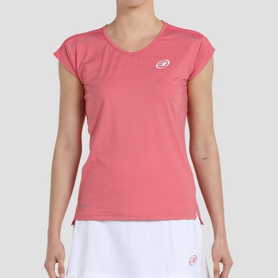 Technisch padelshirt met korte mouwen voor dames eleva roze afbeelding 1