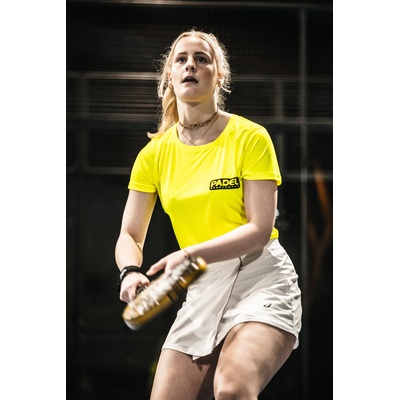 Padel t-shirt dames 2023 Padel Sportswear ademend Geel afbeelding 2