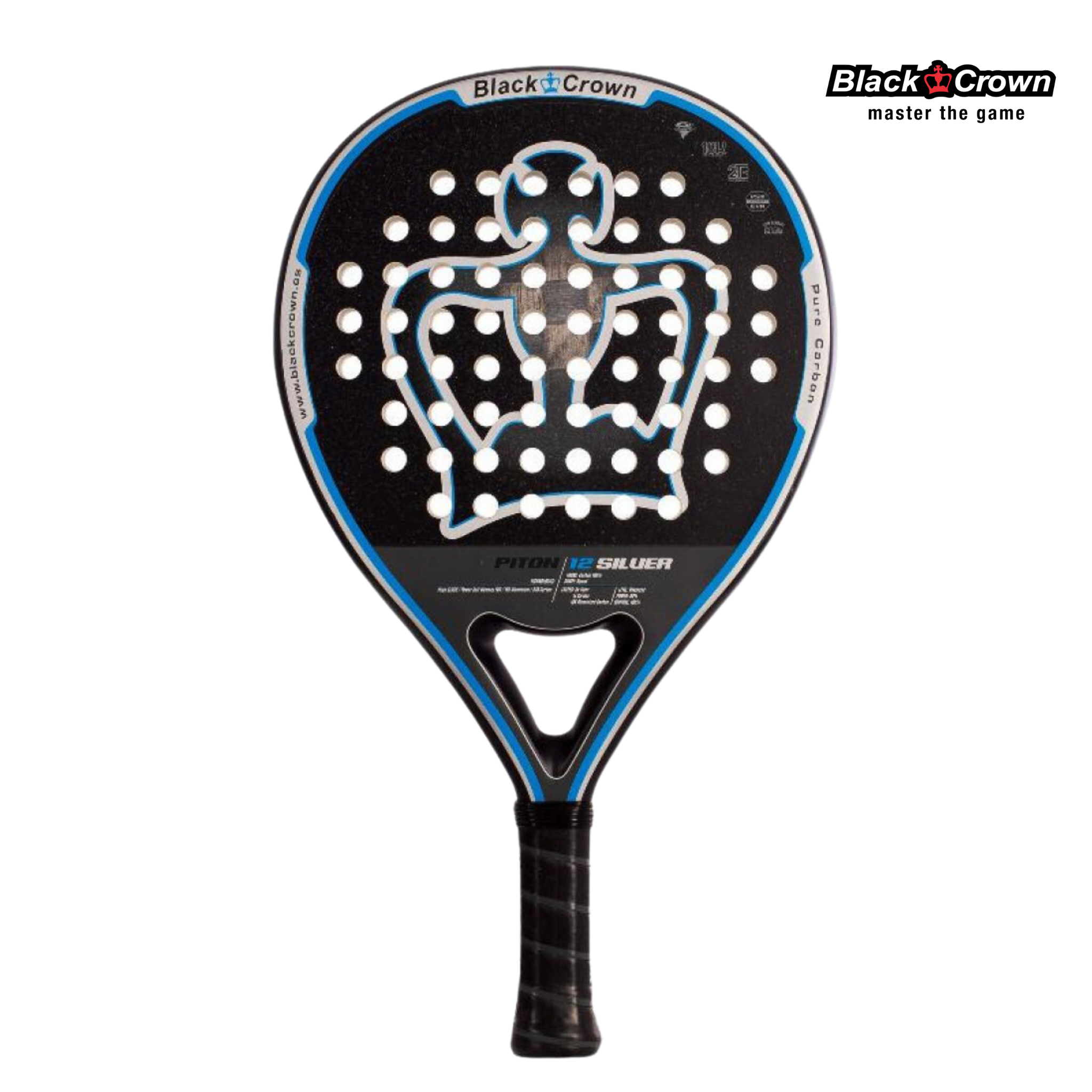 Black Crown Piton 12 Silver | Padel Racket