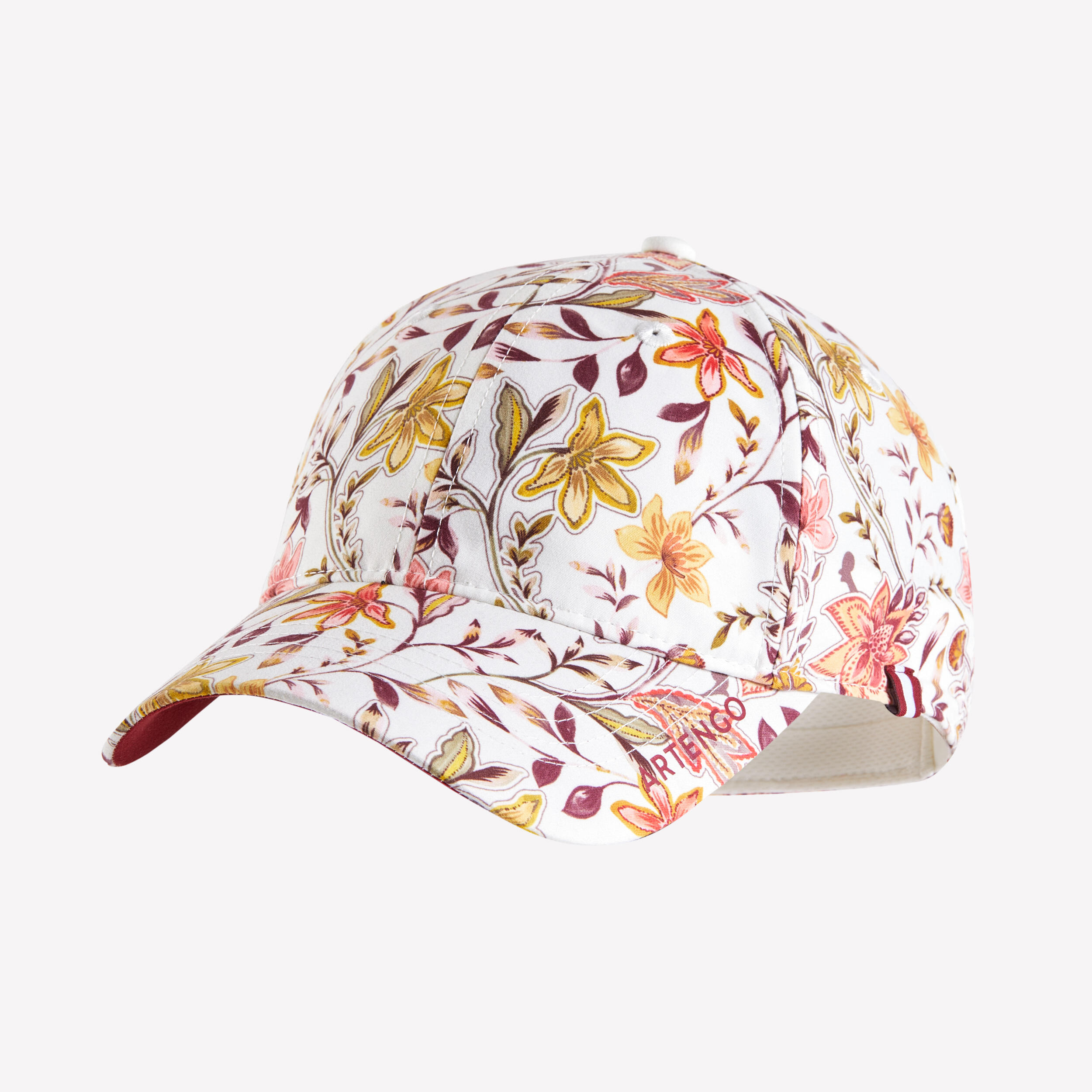 Casquette artengo tc 500 beige motifs fleurs t56