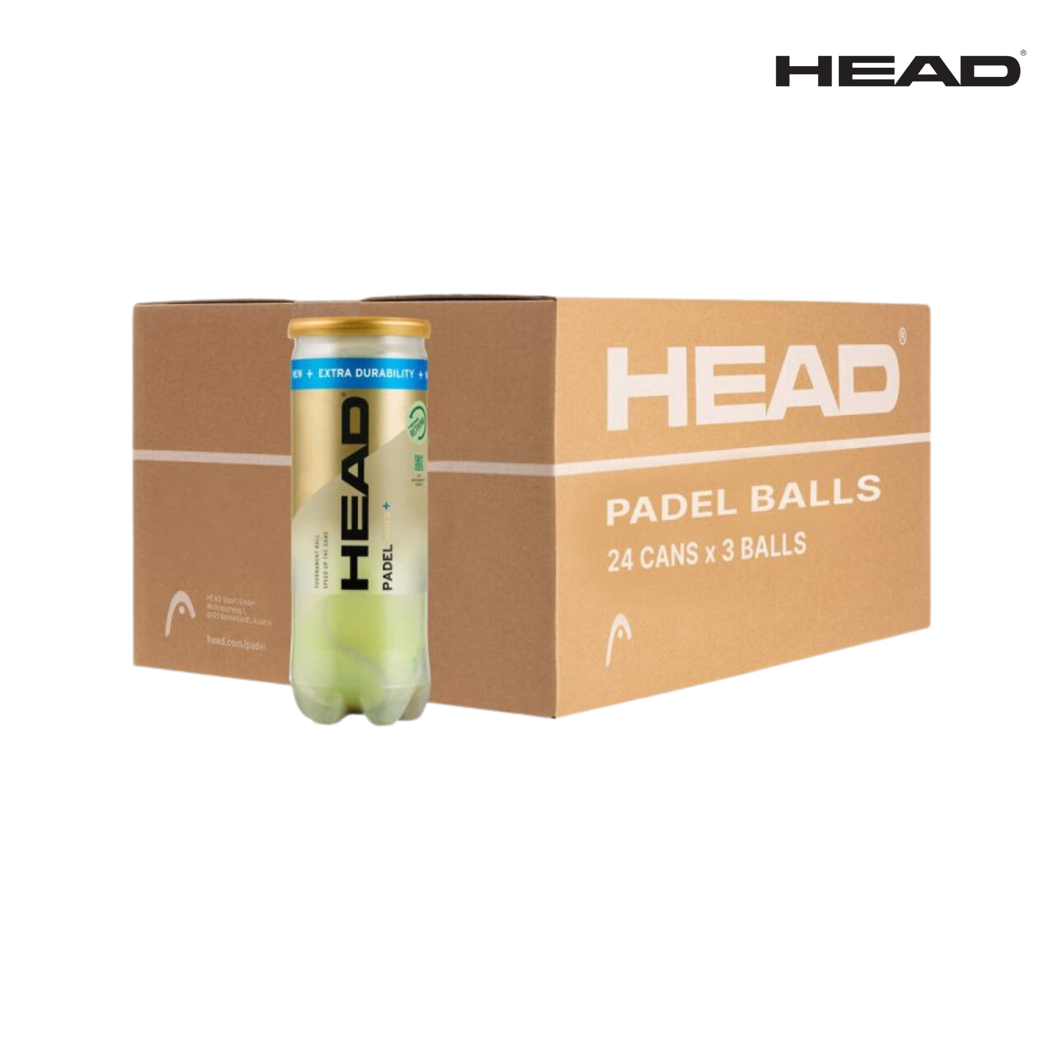 HEAD Padel Pro S+ Ball Box (24 x 3 pieces) | Padel Balls