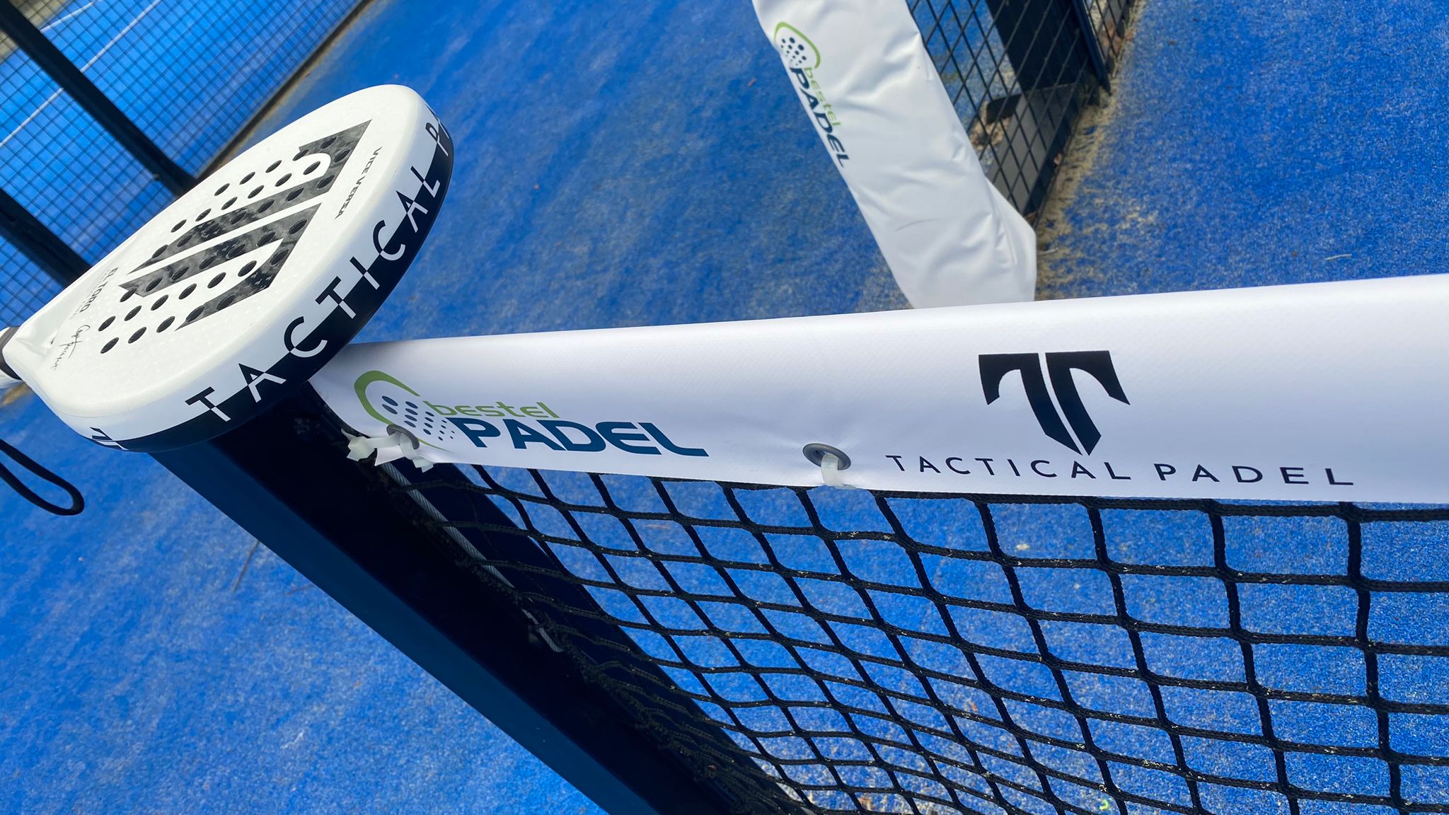 Padelnet netband met eigen sponsor logo