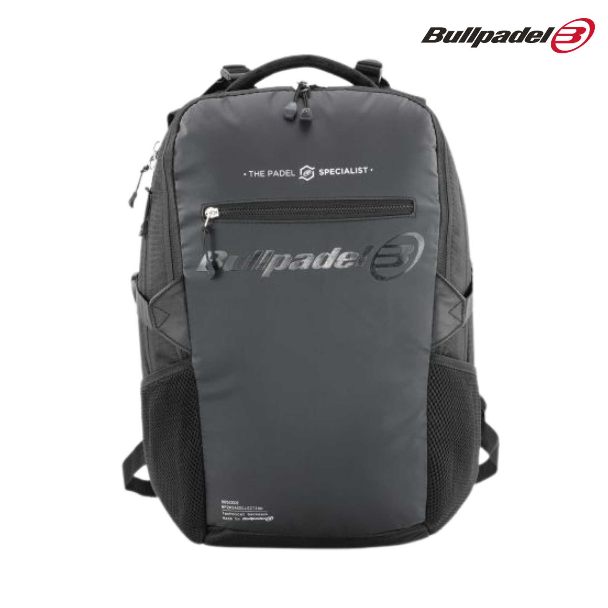 Bullpadel Tech Black Backpack | Padel Bag