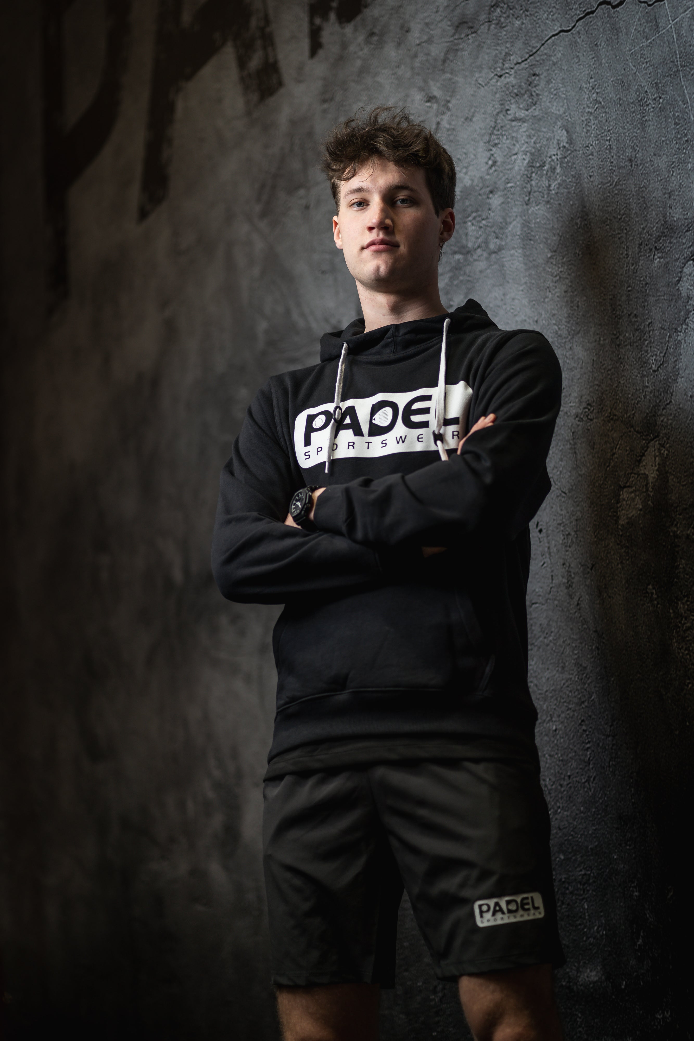 Padel Hoodie [zwart / wit] Padel Sportswear