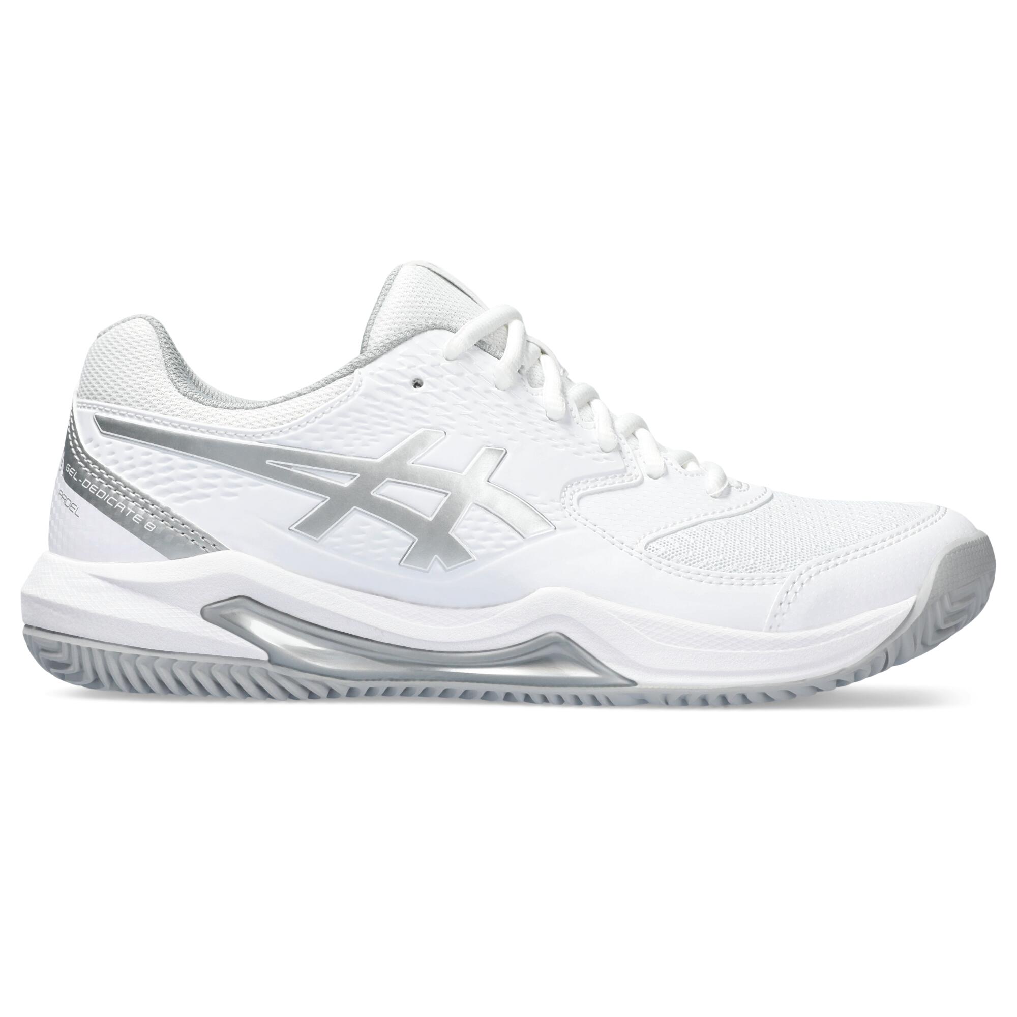 Padelschoenen voor dames gel-dedicate 8 wit grijs