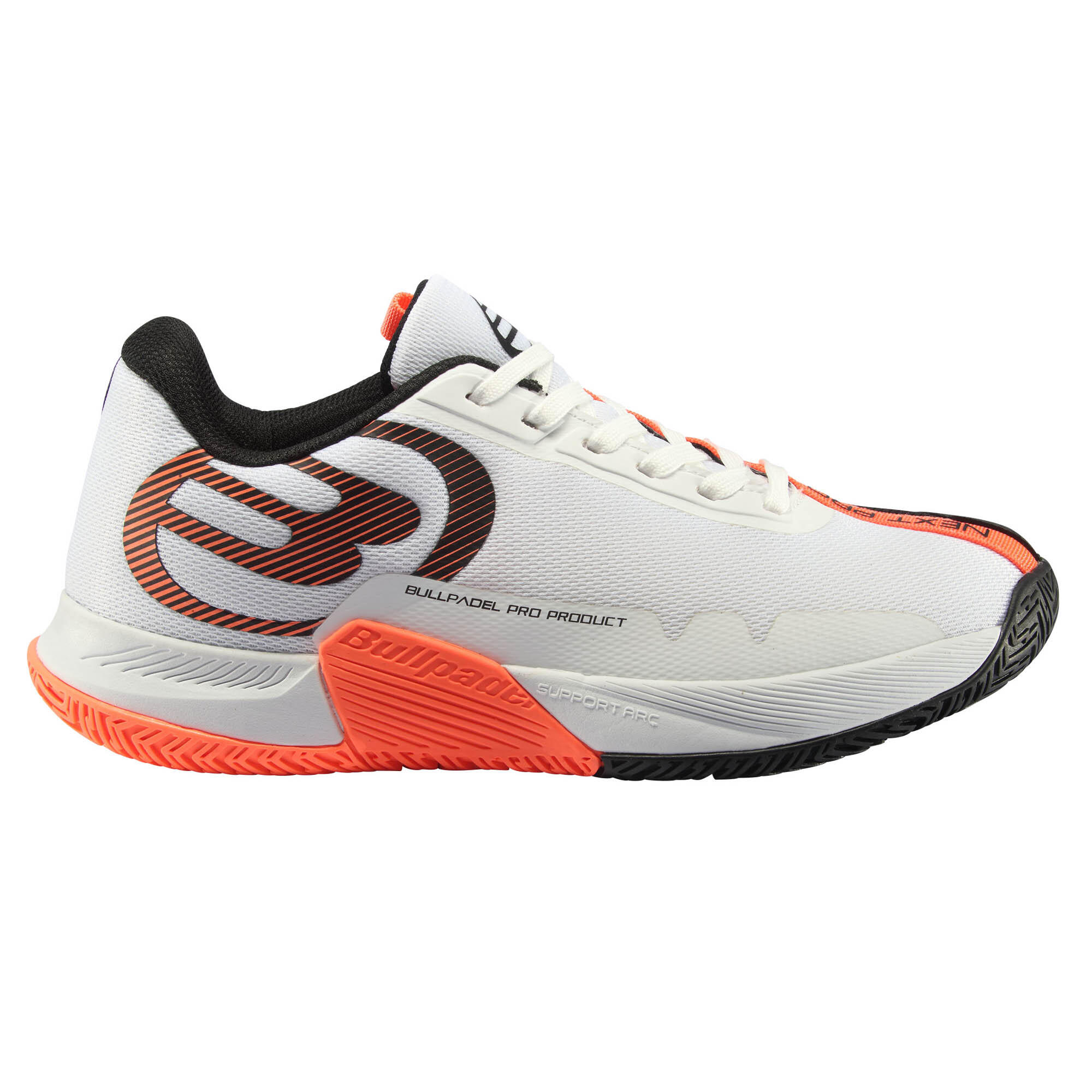 Padelschoenen voor heren next pro 23 wit oranje